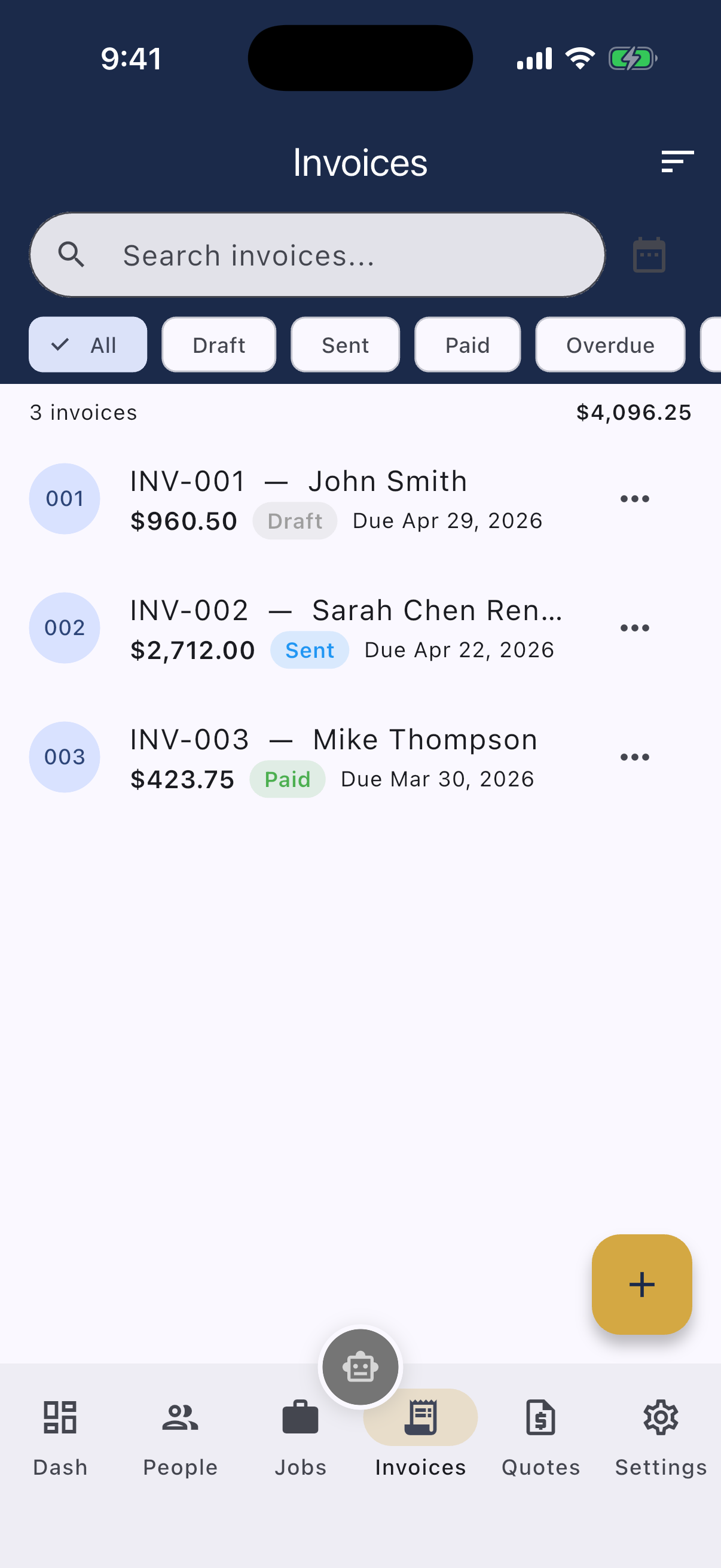 PocketTrades Invoices